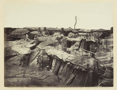 Kwatery mężczyzn w Fort Sedgwick, maj 1865. autorstwa Alexander Gardner