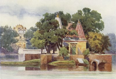 Świątynia w zbiorniku w Thanesar autorstwa Alexander Henry Hallam Murray