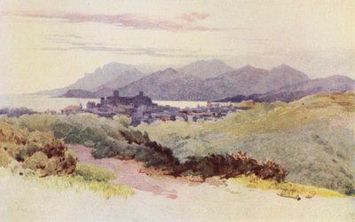 Cannes i góry Esterel (kolor lito) autorstwa Alexander Henry Hallam Murray
