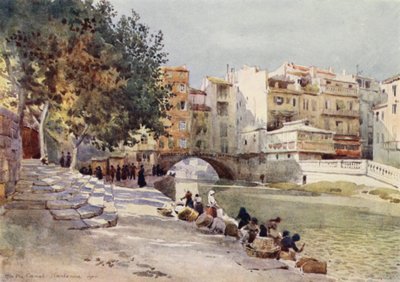 Narbonne, „Kanał Dwóch Mórz” (kolor lito) autorstwa Alexander Henry Hallam Murray