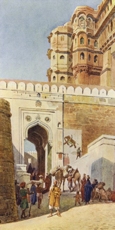 Wejście do Pałacu, Jodhpur autorstwa Alexander Henry Hallam Murray