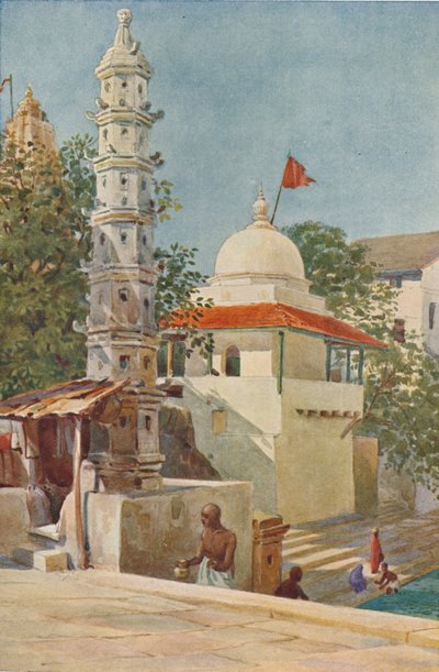 Świątynia Walkeshwar, Bombaj, ok. 1880 1905 r. autorstwa Alexander Henry Hallam Murray