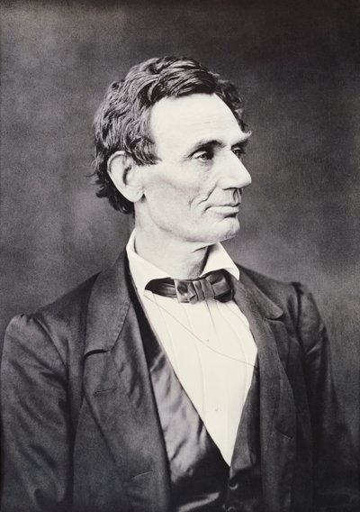 Abraham Lincoln, ok. 1860 r autorstwa Alexander Hesler