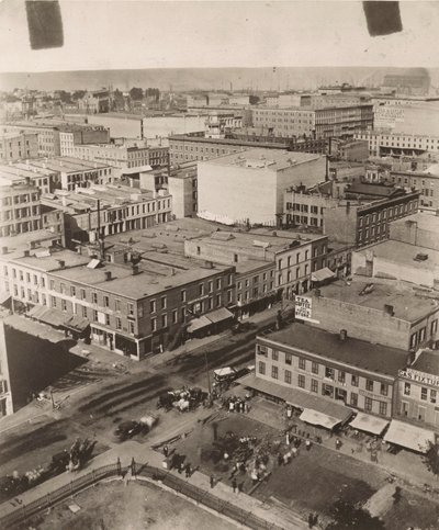 Widok na północny wschód od kopuły gmachu sądu w Chicago, 1858 r autorstwa Alexander Hesler