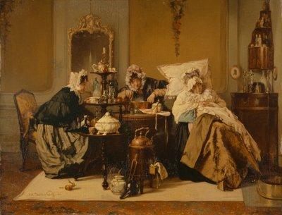 Chora kobieta, 1866 autorstwa Alexander Hugo Bakker-Korff