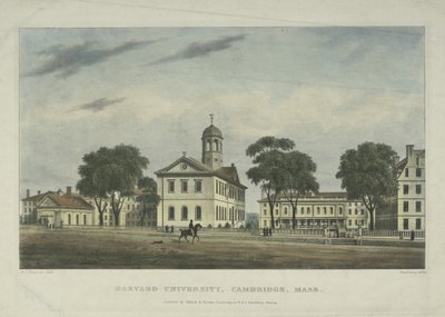 Uniwersytet Harvarda, Cambridge, Massachusetts, 1828 r. autorstwa Alexander Jackson Davis
