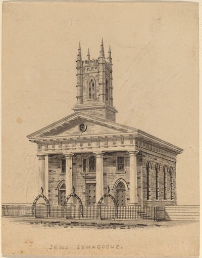 Synagoga Żydowska, Nowy Jork autorstwa Alexander Jackson Davis
