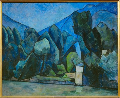 Krajobraz z rzeką (obraz na płótnie) autorstwa Alexander Kanoldt