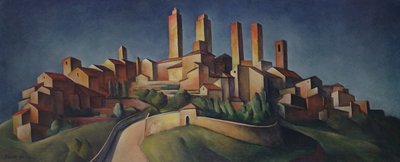 San Gimignano, 1922 autorstwa Alexander Kanoldt