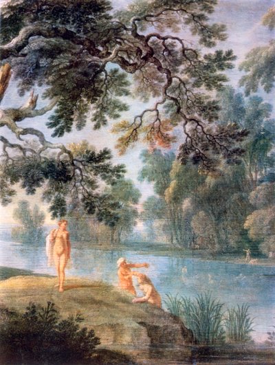 Kąpiel nimf, detal, c1620-1652 autorstwa Alexander Keirincx