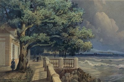 Taras w pałacu Monplaisir, Peterhof, 1847 autorstwa Alexander Matveyevich Dorogov