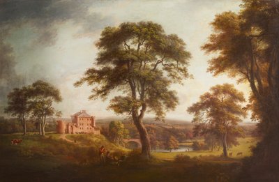 Zamek Dalhousie (olej na płótnie) autorstwa Alexander Nasmyth