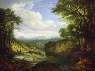 Odległy widok na Edynburg (olej na panelu) autorstwa Alexander Nasmyth