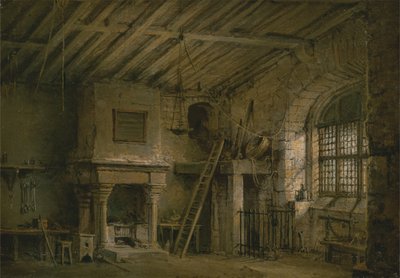 Scenografia dla Heart of Midlothian; The Tolbooth autorstwa Alexander Nasmyth