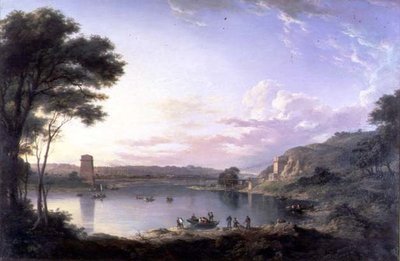 Union Bridge niedaleko Berwick on Tweed, ok.1819 (olej na płótnie) autorstwa Alexander Nasmyth
