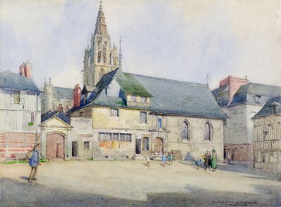 Caudebec-en-Caux (akwarela) autorstwa Alexander Nesbit Paterson