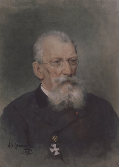 Portret artysty Piotra P. Sokołowa 1821-1899 autorstwa Alexander Nikolaevich Stepanov