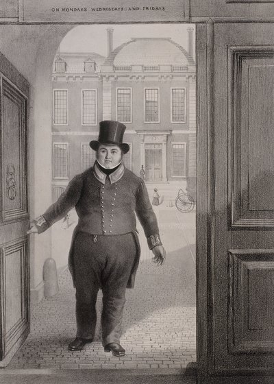 Brama wejściowa, British Museum, Holborn, Londyn, ok. 1850 autorstwa Alexander O