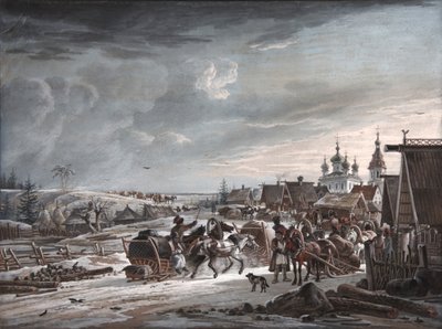 Zima, 1825 autorstwa Alexander Osipovich Orlowski