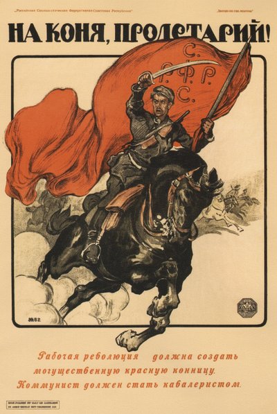 Do konia, proletariuszu! Plakat, 1918 autorstwa Alexander Petrovich Apsit