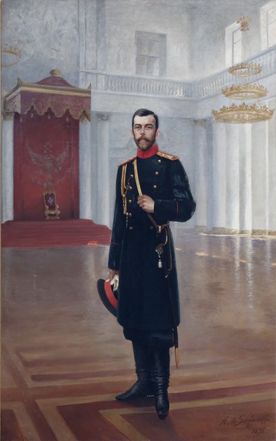 Portret cesarza Mikołaja II 1868-1918, 1898 autorstwa Alexander Petrovich Safonov