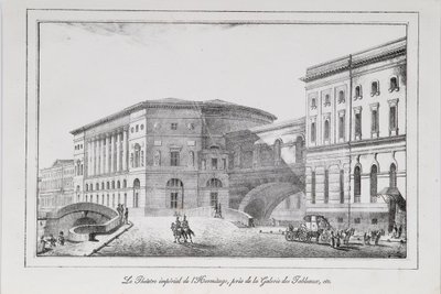Teatr Ermitaż w Sankt Petersburgu Seria Widoki Sankt Petersburga, lata 20. XIX wieku autorstwa Alexander Pluchart