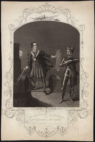 Pan Macready jako Hamlet i Pan Stuart jako Duch autorstwa Alexander Reid
