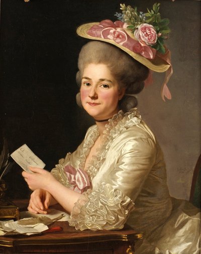 Portret Marie Emilie Cuivilliers, z domu Boucher, 1779 autorstwa Alexander Roslin