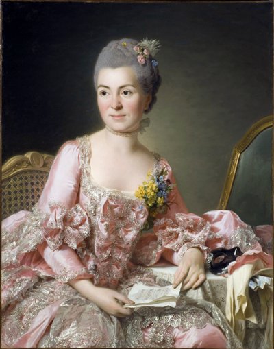 Portret Marie Suzanne (Marie-Suzanne) Giroust, Madame Roslin (1734-1772) Obraz Roslin, Alexander (Alexandre) (1718-1793) autorstwa Alexander Roslin