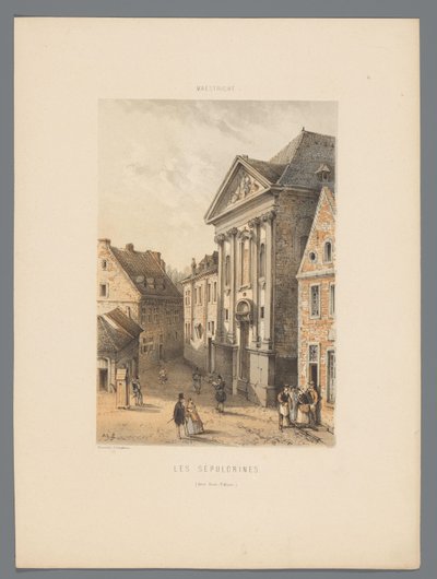 Bonnefantenklooster w Maastricht Grobowce (znane jako Bons-Enfants) (tytuł na obiekcie) Zabytki Maastricht (tytuł serii) autorstwa Alexander Schaepkens