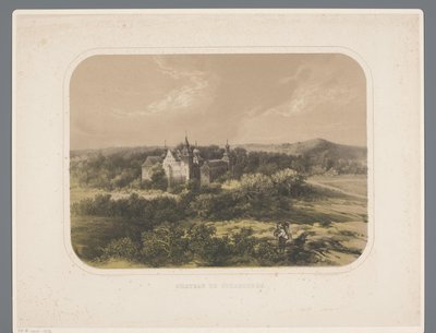 Zamek Schaesberg Chateau de Schaesberg (tytuł na obiekcie) Rolduc et ses environs (tytuł serii) autorstwa Alexander Schaepkens