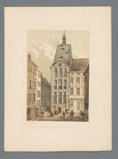 Stary ratusz w Maastricht Ancien Hôtel-de-ville (tytuł na obiekcie) Monuments de Maastricht (tytuł serii) autorstwa Alexander Schaepkens