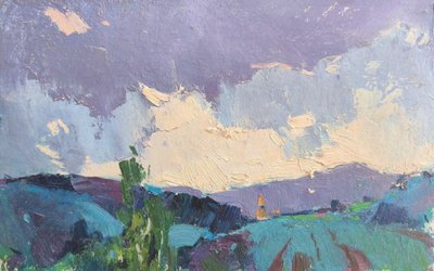 Dramatyczne niebo nad górami autorstwa Alexander Shandor