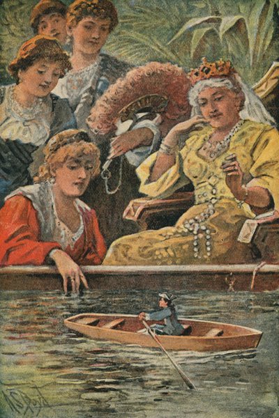 Guliwer w krainie olbrzymów (kolorowa litografia) autorstwa Alexander Stuart Boyd