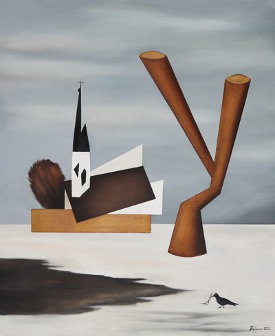 Surrealistyczny pejzaż kościelny autorstwa Alexander Trifonov