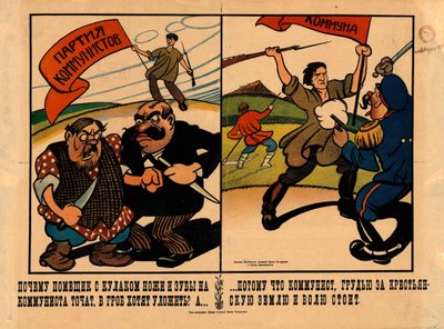 Dlaczego ziemianin i kułak ostrzą noże i zęby..., 1920. autorstwa Alexander Vasilyevich Lebedev