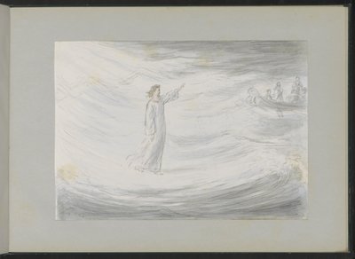 Chrystus chodzi po wodzie autorstwa Alexander Ver Huell