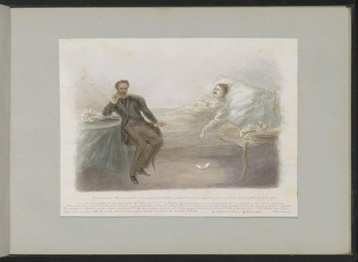 Gustave Doré na łożu śmierci autorstwa Alexander Ver Huell