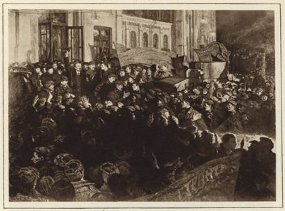 Przybycie Lenina do Petersburga w Rosji autorstwa Alexander Viktorovich Moravov