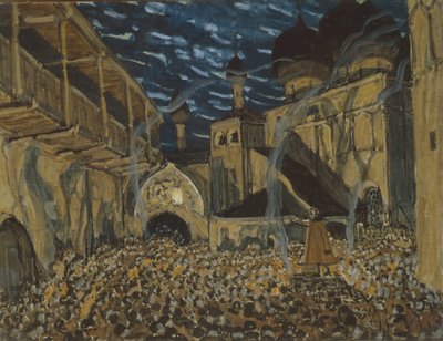Scenografia do opery Pskowska Maiden N. Rimskiego-Korsakowa, ok. 1930 r. autorstwa Alexander Yakovlevich Golovin