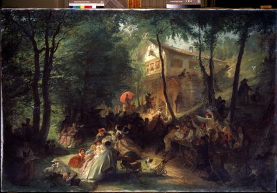Święto wiejskie. Obraz Aleksandra Jegorowicza Baldemana (1826-1869). olej na płótnie autorstwa Alexander Yegorovich Beydeman