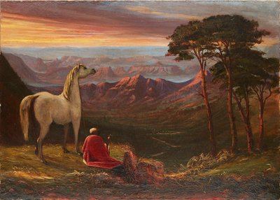 Scena pośród wzgórz, Mahabaleshwar (olej na płótnie) autorstwa Alexander Young Short