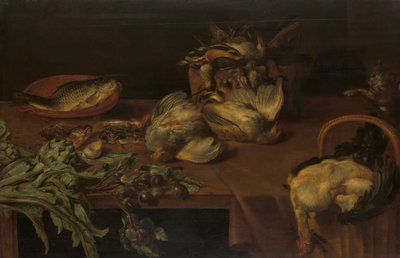 Martwa natura z rybą, homarem i ostrygami autorstwa Alexander van Adriaenssen