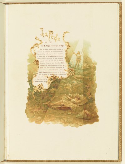 Program do baletu La Perle Mariusa Petipy i Riccardo Drigo, 1896. autorstwa Alexander von Hohen