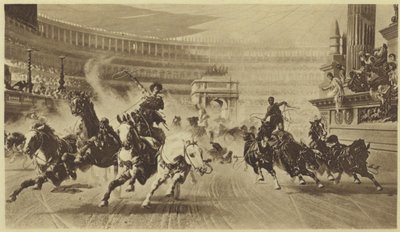 Wyścig rydwanów (fotograwiura) autorstwa Alexander von Wagner