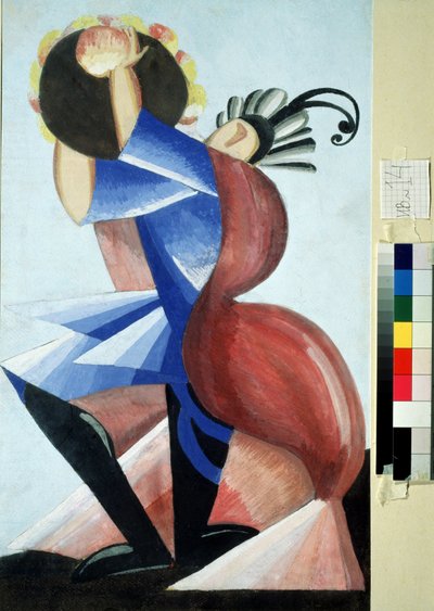 Kostium teatralny do sztuki „Romeo i Julia” Williama Szekspira. Gwasz Alexandra Alexandrovna Exter (1882-1949) 1921 Państwowe Muzeum Sztuki A. Radishchev, Saratów autorstwa Alexandra Alexandrowna Exter