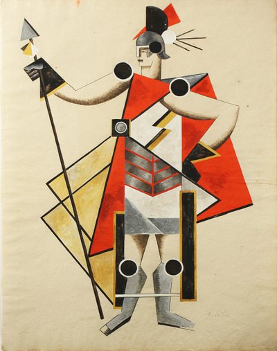 Projekt kostiumu do sztuki Niewidzialna dama, 1924 autorstwa Alexandra Alexandrowna Exter