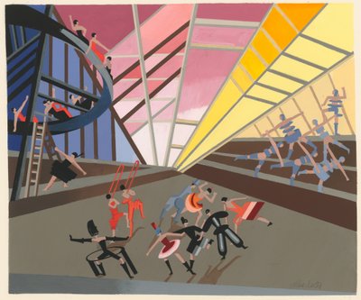 Projekt sceniczny z portfolio Decors de Théâtre, 1930. autorstwa Alexandra Alexandrowna Exter