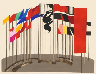 Projekt sceniczny z portfolio Decors de Théâtre, 1930. autorstwa Alexandra Alexandrowna Exter