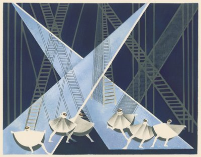 Projekt sceniczny z portfolio Decors de Théâtre, 1930. autorstwa Alexandra Alexandrowna Exter